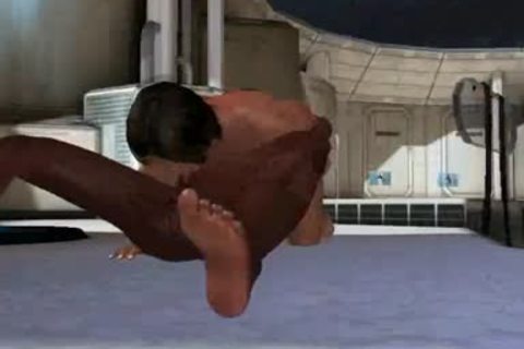 3D dude slammed by a shelady