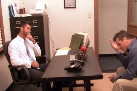 juicy homosexual gets wazoo boned At Interview