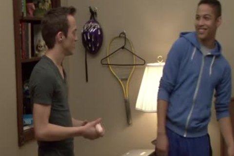 wicked homosexuals Brice Carson And Lucas Vitello Sharing A Large dildo And plowing