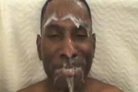 black lad Drowned With White cream