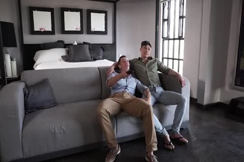 three-some Bedroom Barefuck With toy