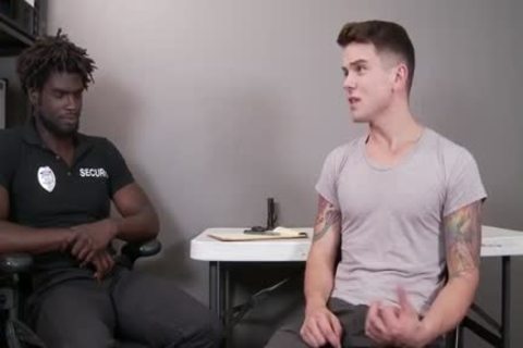 White twink Shoplifter Barefucked By black Guard