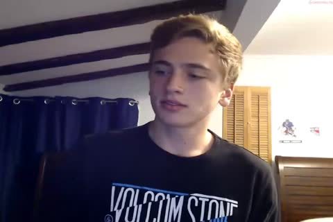 Blond twink Cums On sex dildo And Licks his cum - Chaturbate