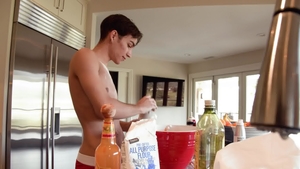 Next Door Twink - Piercing Kyle Brant jerking huge penis