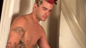 AlternaDudes - Inked Achilles smoking jacks off