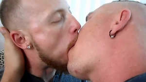 ManPuppy.com - Hot gay kissing each other on the couch