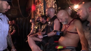 MachoFactory.com - Very kinky perfect gay fetish doggy in club